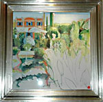 La villa - huile sur papier